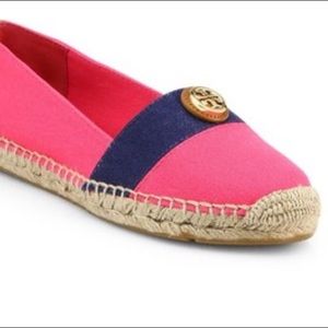 Tory Burch Beacher Espadrilles in pink and Navy