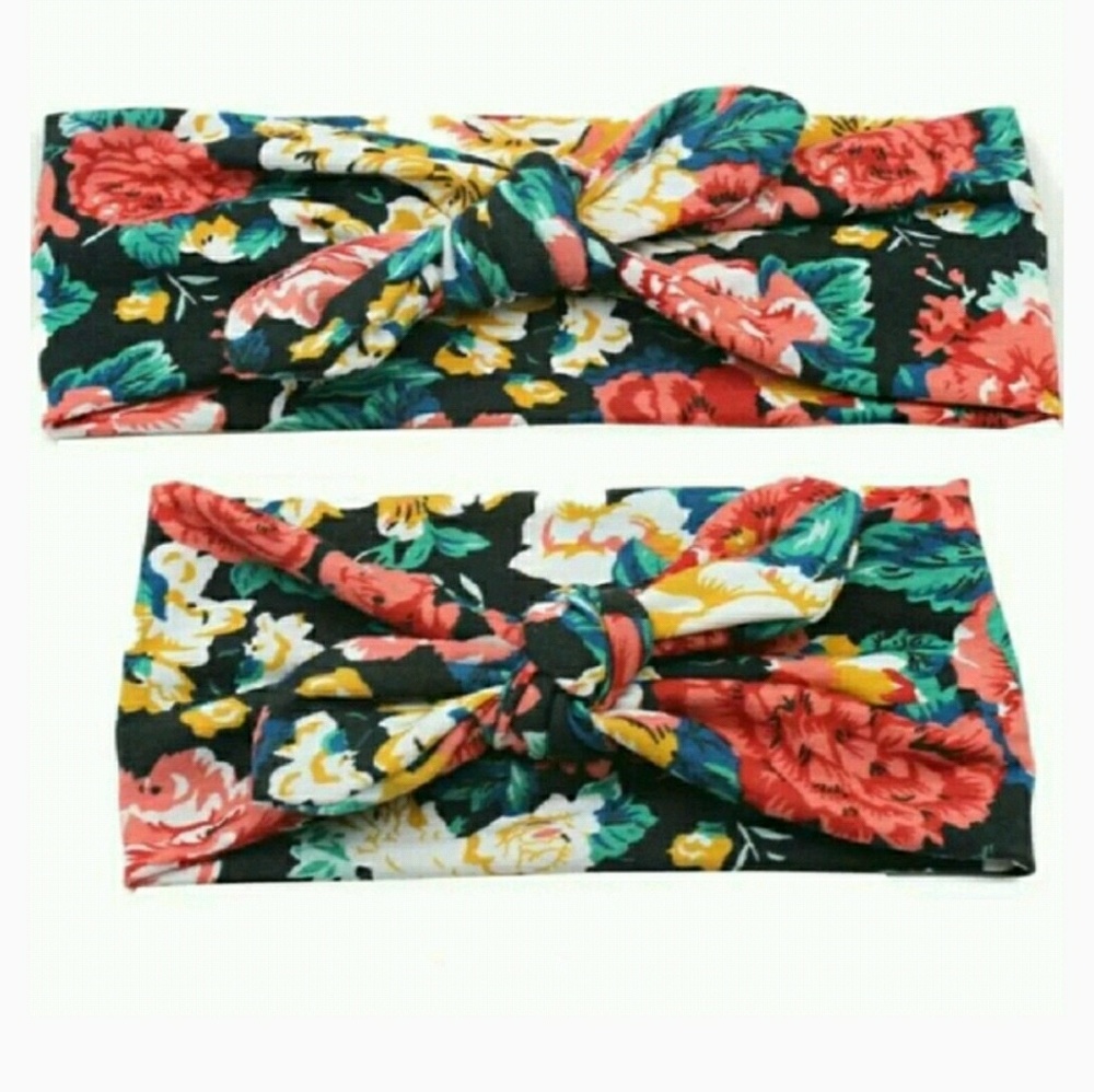 Floral baby girl headbands Mommy and Me Headbands - Picture 1 of 1
