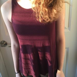 Maroon Swingy Boyfriend Tank