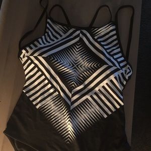 Black & White One Piece swimsuit - Large
