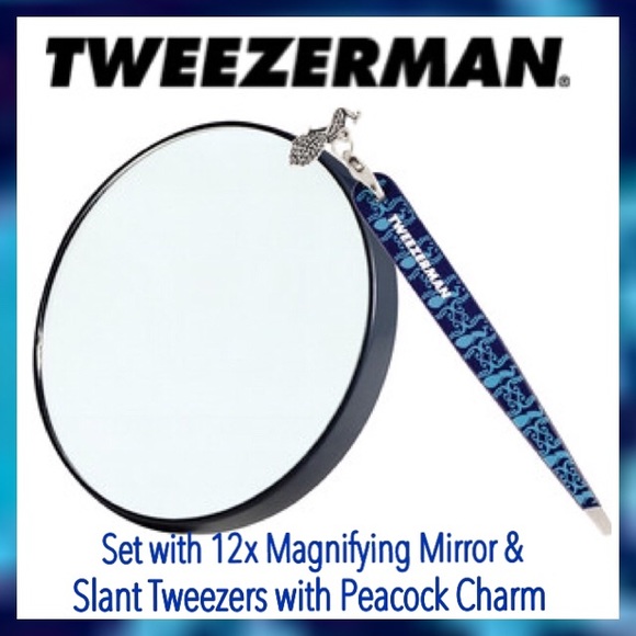 🆕 Tweezerman Peacock Tweezers & Mirror - Picture 4 of 5
