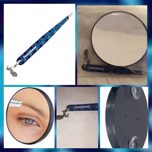 🆕 Tweezerman Peacock Tweezers & Mirror - Picture 3 of 5