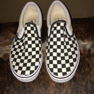Checkerboard VANS slip-ons