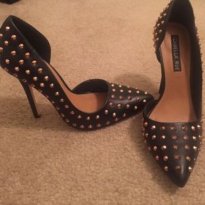 Black Studded Heels