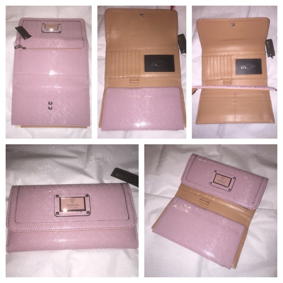 Patent Leather Pink Checkbook Wallet Coach M Kors
