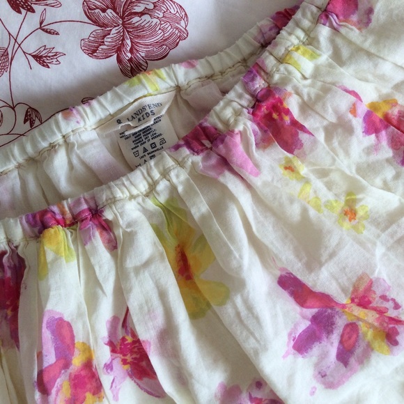 KIDS/ADULT S Lands End Watercolor Floral Skirt - Picture 3 of 3