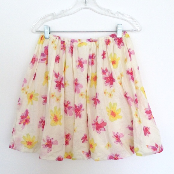 KIDS/ADULT S Lands End Watercolor Floral Skirt - Picture 2 of 3