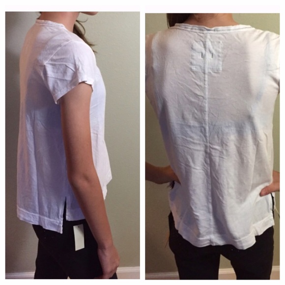 LAST ONE! t.la White V Neck Pocket Tee - Picture 4 of 4