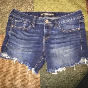 Express denim cut off shorts