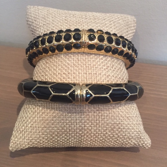 Black and gold bangles