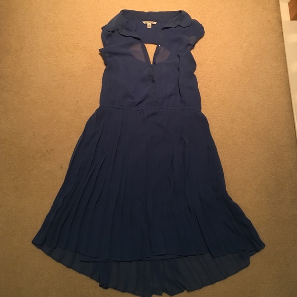 American Eagle Blue Pleated Tank Dress