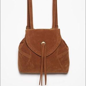 Suede backpack/handbag