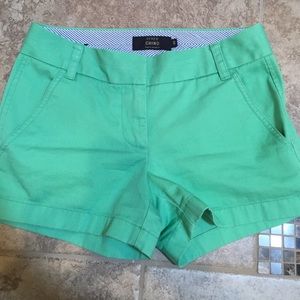 J crew vibrant green chino shorts