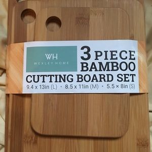 Wexley home multiple sized bamboo cutting boards.