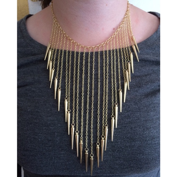 Gold Spike Necklace - Picture 2 of 4