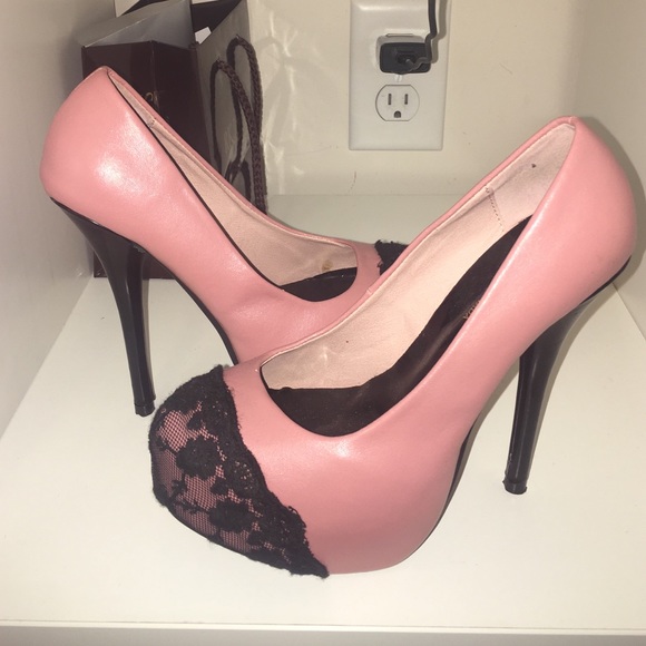 Pink & Black Heels