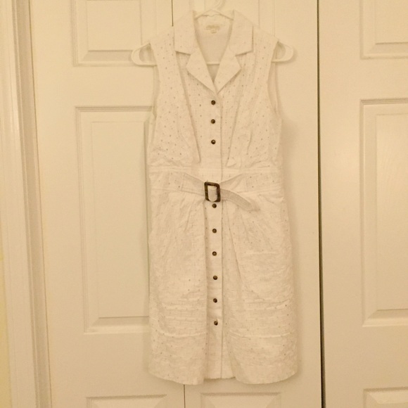 Shoshanna Shirtdress in White Eyelet