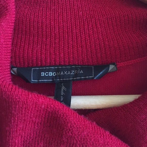 BCBGMaxAzria red wool jersey dress - Picture 4 of 5