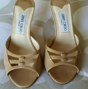 Jimmy Choo Tan Slide Sandals - Size 7
