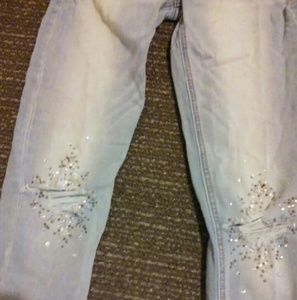 Rare Hollister rhinestone skinny jeans