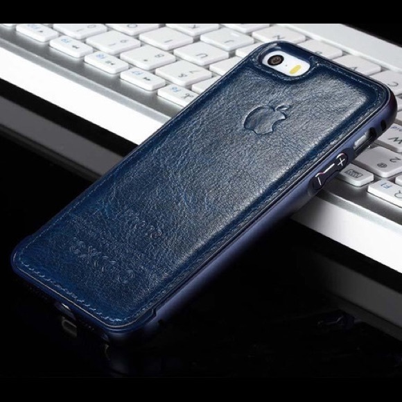 Navy Blue leather iPhone 6 Plus case