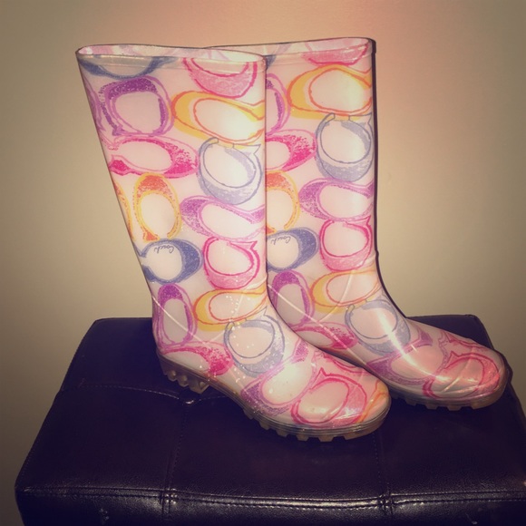 Coach Pastel Rain Boots