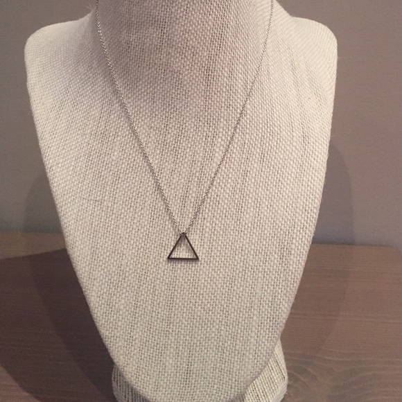 Silver triangle (prism) necklace