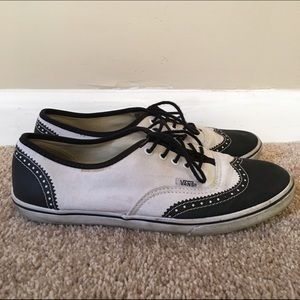 black and white wingtip vans shoes black and white wingtip vans shoes