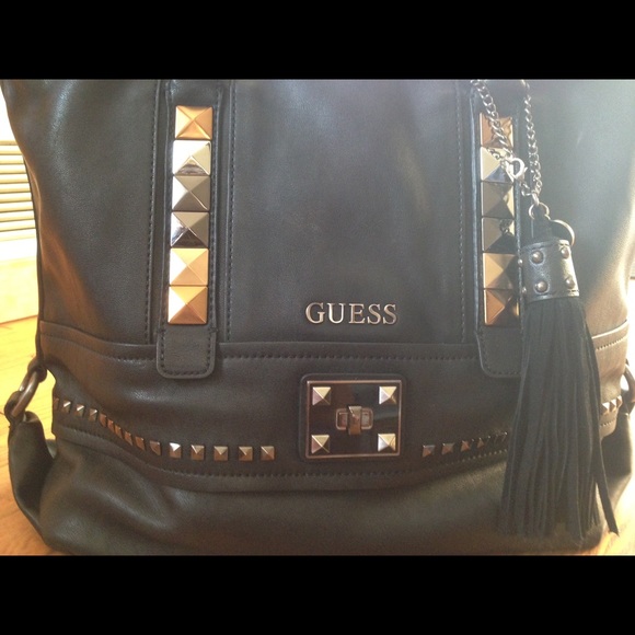Guess Bags Price Reduced Authentic Guess Studded Tote Bag Poshmark