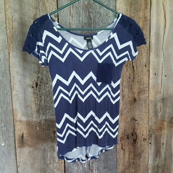 Chevron lace shirt