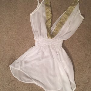 Sheer swim suit cover up