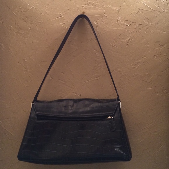 Purse Black CRAZY HORSE (Liz Claiborne Line) - Picture 2 of 4