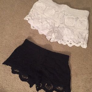 Two Pairs Crochet Shorts