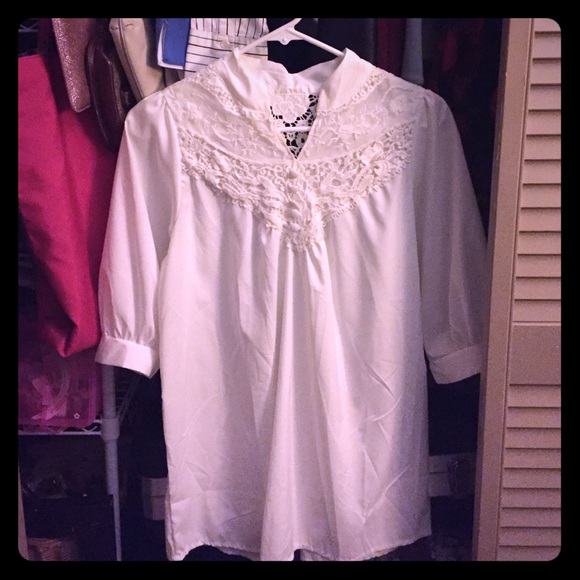 Embroidered white shirt
