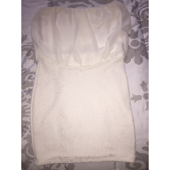 White Strapless Dress