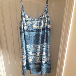 Tenley tie dress-boho blue