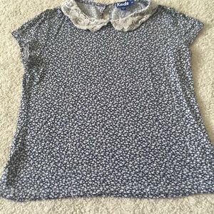 PeterPan Collar Floral Shirt