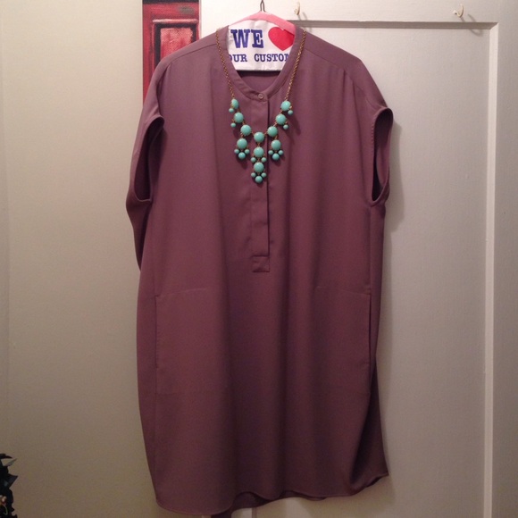 Silk Tunic Dress w FREE NECKLACE
