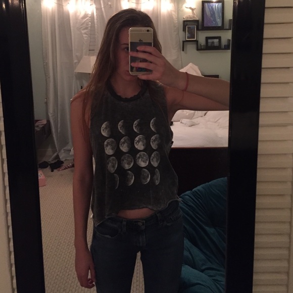 RARE Brandy Melville gray moon tank