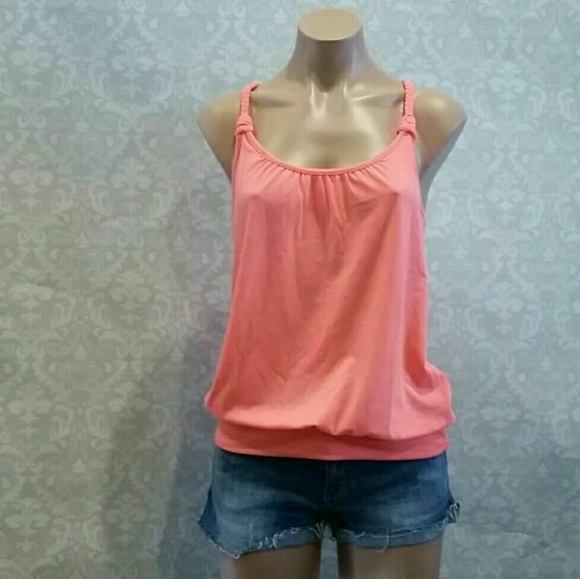 NEW! Bright Coral Self Esteem Top