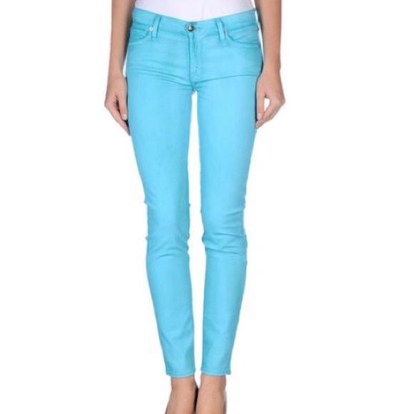 7 for all mankind NWT turquoise skinnyjeans size30