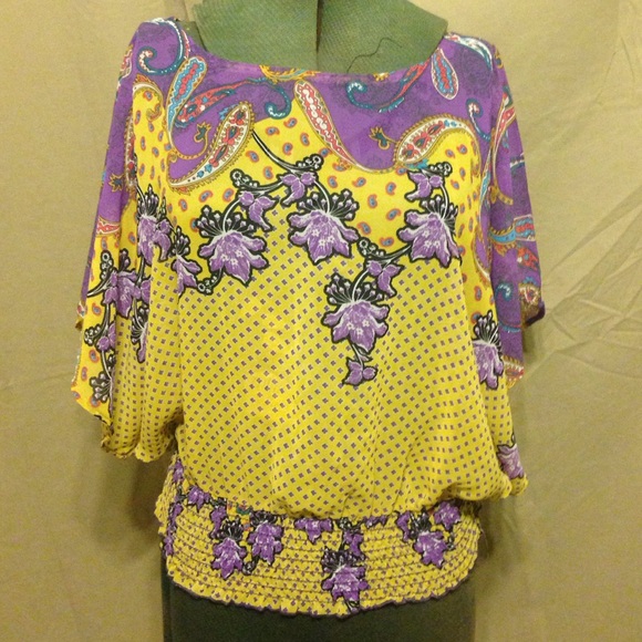Purple and gold top
