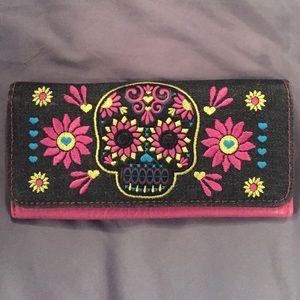 Sugar skull wallet