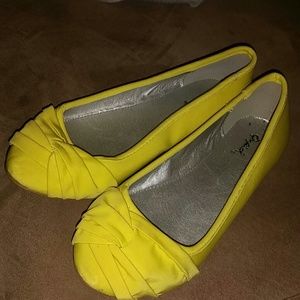 Neon yellow flats