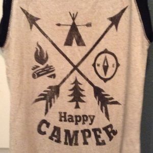 Blu planet happy camper shirt size small