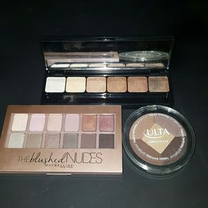 3 eyeshadow palettes.