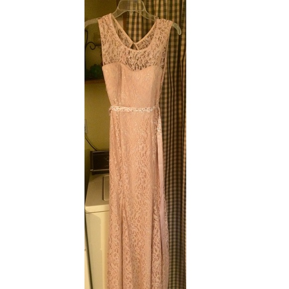 Pink lace gown