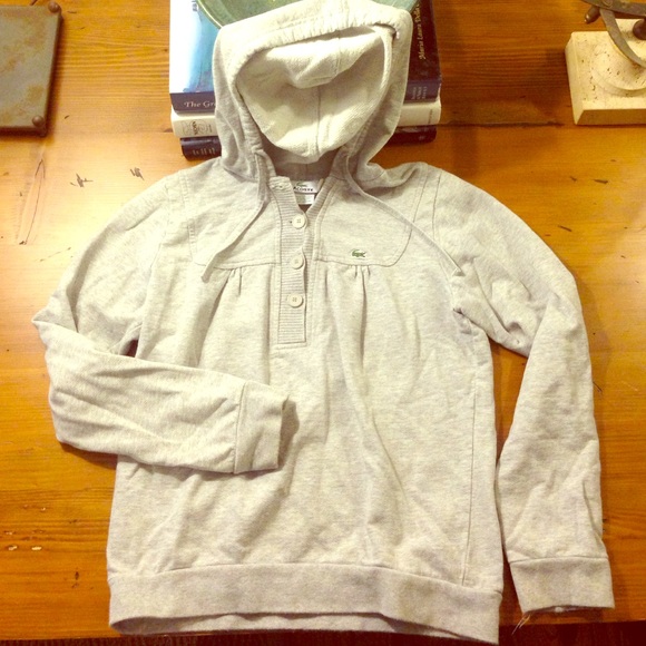 Lacoste sweater style hooded sweatshirt