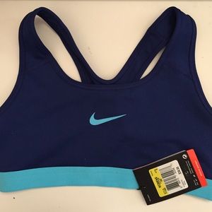 Blue nike sports bra