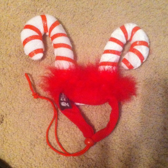 Candy cane dog head band